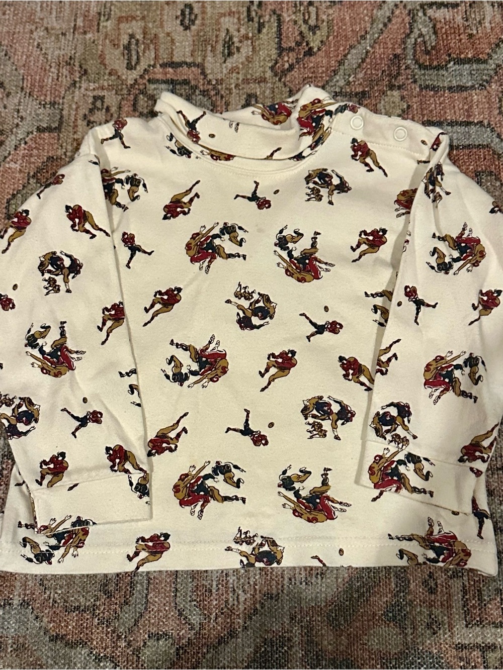 Vintage 90s Baby GAP Football Turtleneck